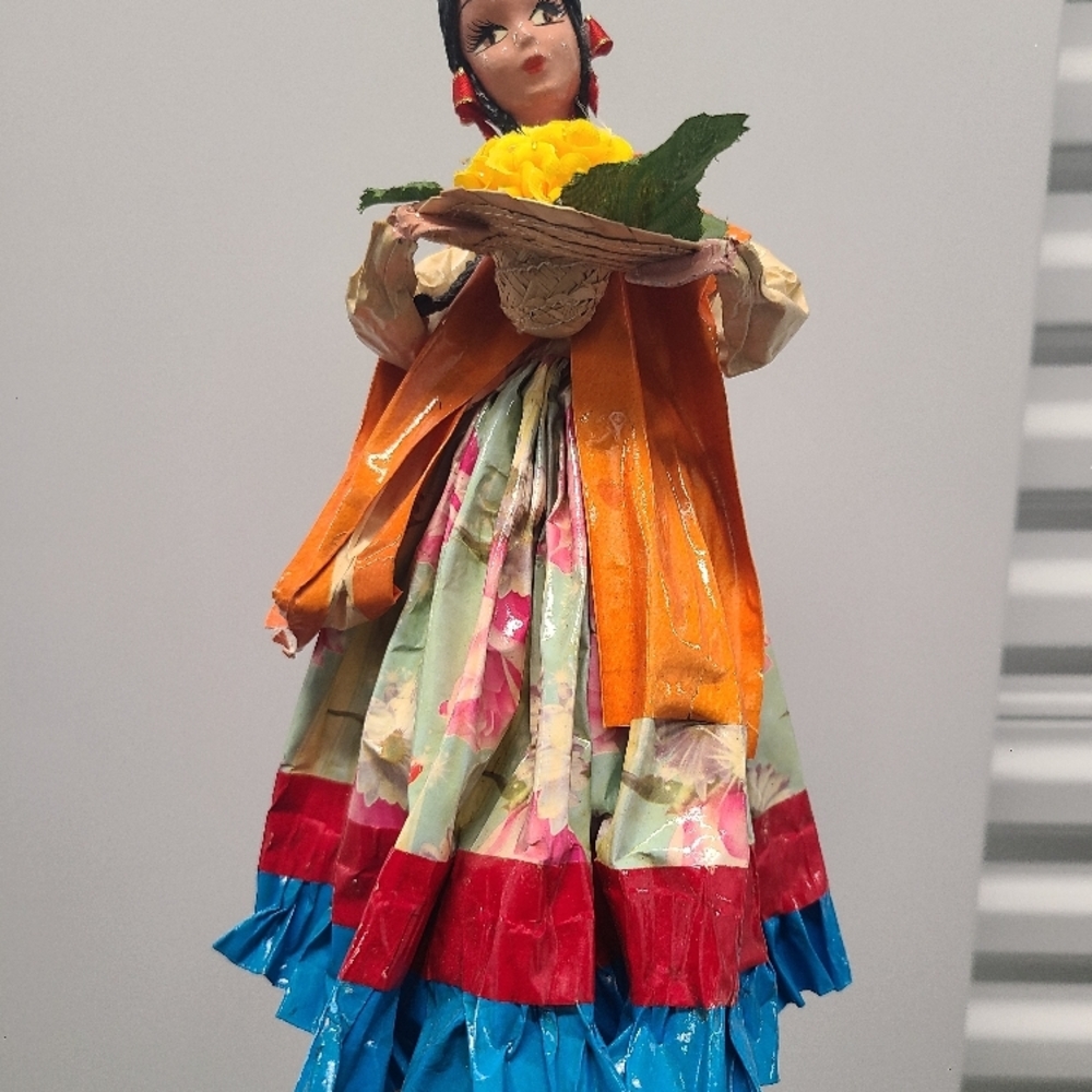 Handcrafted Colorful Doll with Basket